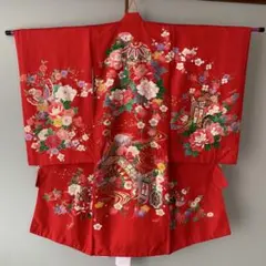 子供着物 総刺繍柄 七五三7歳着物 舞台衣装 比翼仕立て 五つ紋入り