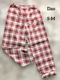 ダオ　チェック カジュアルパンツ　配色　S-M相当〈日本製〉