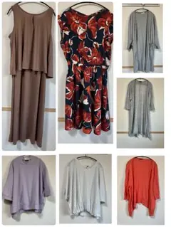 レディース　大きいサイズ　春夏　半袖　七分袖