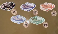 FRUITS ZIPPERステッカー 5枚セット