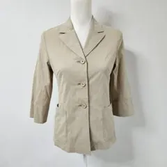 オンワード樫山/SUIVI. 薄手 テーラード ジャケット【M】ベージュ