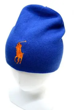 ラルフローレン  メンズ　ワンポイントポニー  ニット　ビーニー  ターコイズ