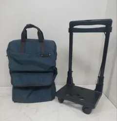 【中古】SWANY スワニー キャリーバッグ 軽量 4輪 支えるキャリー 紺色のサムネイル