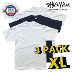 シャカウェア Tシャツ XLサイズ 3枚セット 黒x1 白x2 無地のサムネイル