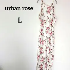 良品✨ urban rose 【L】 キャミワンピース ロングワンピース 花柄