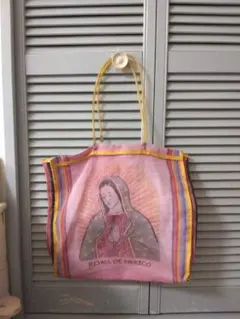 訳あり格安★メキシコメッシュトートバッグ★ピンク表参道ヴィンテージshop購入のサムネイル