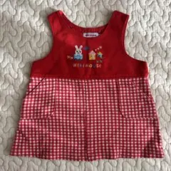 MIKI HOUSE 赤いワンピース 80