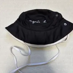 agnès b. リバーシブルバケットハット M黒/白