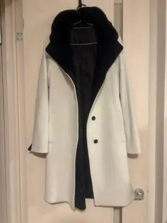 K.T KIYOKO TAKASE アンゴラウールロングコート 9号 M スノー