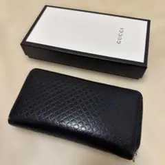 GUCCI グッチ 長財布 ラウンドファスナー ブラック