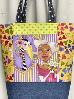 ロラライハリスパッチワークトートバッグCarrousel1203