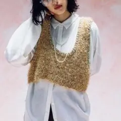 LEPSIMゲージファンシーヤーンベスト