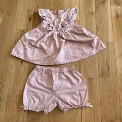 SLAP ピンク フリル付きドレスとショートパンツセット