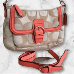 美品　COACH SOHO ソーホー　オレンジ　ワンショルダー　2WAY