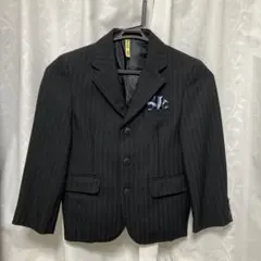 黒ストライプスーツセット　フォーマル　 120