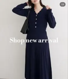 ナチュラルクチュールスカラッププリーツワンピース