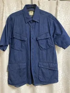 【美品】FOB FACTORY F3468 デニムシャツ 半袖 Mのサムネイル