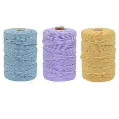 ゆい様専用 マクラメ糸 マクラメ ロープ 200m 3mm幅 3個組