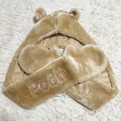 くまのプーさん プー フードマフラー ファンキャップ 手袋付きマフラー 被り物