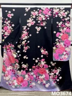 振袖 銀通し 金彩 紋意匠 桜 紅葉 身丈171cm MO3614 - メルカリ
