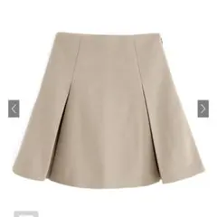 GRL インパン裏地付ボックスプリーツフレアミニスカート[mei41]