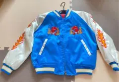 星姫スカジャン！6128白竜モデル！スカイブルー！フリーサイズ！ 星姫スカジャン！6128白竜モデル！スカイブルー！フリーサイズ