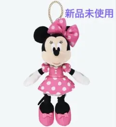 新品未使用 ディズニー ミニーちゃん ぬいぐるみチャーム　ピンク　ミニーの日
