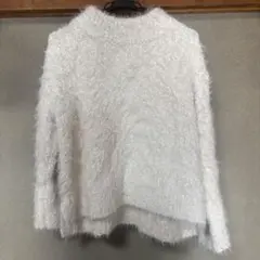 ホワイト 長袖 ニット セーター