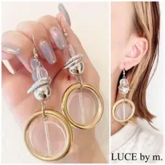 968 MIXカラー クリア ボール シルバー ゴールド 太フープ プレート