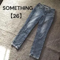 サムシング ストレッチデニム スキニージーパン ジーンズ ローライズ 【26】