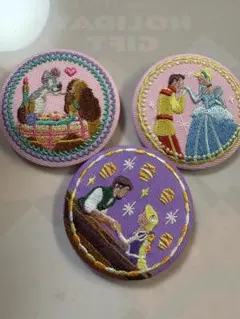 第1弾　ディズニー刺繍パッチ3個セット