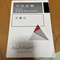 アガルート 司法試験 2024 労働法 重要問題習得講座 裁断済み