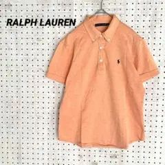 RALPH LAUREN ラルフローレン 半袖ポロシャツ ロゴ刺繍 オレンジ L