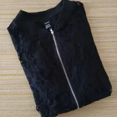 RANLEGE レースブルゾン ブラック XXL