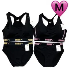 プーマ❤︎スポーツブラ❤︎ショーツ❤︎上下セット❤︎２セット❤︎ゴールド/ピンク❤︎Ｍ❤︎新品