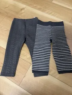 ベビースパッツ・レギンス 2枚セット グレー