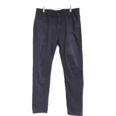 UNIQLO ストレッチデニムパンツ ダークネイビー L カジュアル シンプル