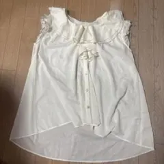 axes femme フリル襟 ブラウス 生成り