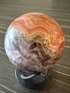 メキシカンクレイジーレースアゲート アメジスト 共生 スフィア 丸玉 天然石