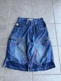 thriller denim 00s デニムショーツ 膝下 ジョーツ y2kのサムネイル