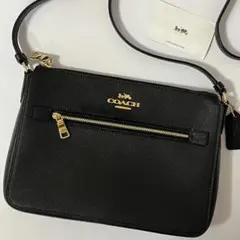 未使用級✨コーチ　ショルダーバッグ　ファイルバッグ　スクエアレザー　黒
