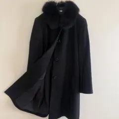 カシミヤ100%コート　フォーマル　ブルーフォックスファー　11AR