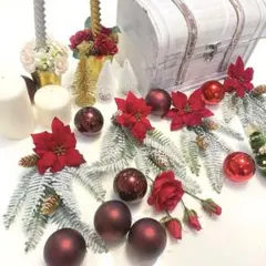クリスマス　スワッグ　オーナメント　雑貨　セット　キャンドル　まとめ売り