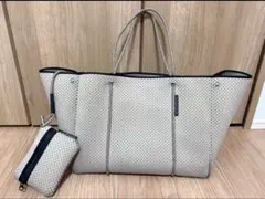 ✨希少カラー✨ ステイトオブエスケイプ マザーズバッグ グレー イエロー 希少カラー ステイトオブエスケープ トートバッグ ポーチ付