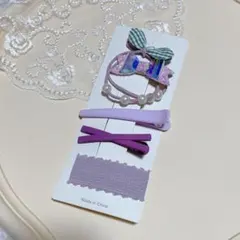 ベビー キッズ  ヘアゴム、ヘアピン5点セット☆