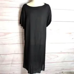未使用 MELROSE CLAIRE◇黒 半袖ロングワンピース sizeFのサムネイル
