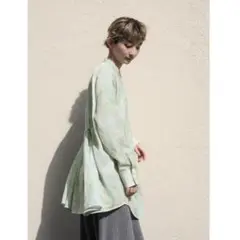 select MOCA ライトサテンバックデザインタイダイ柄シャツ