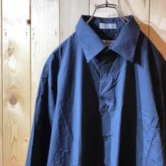 ss2996 US古着 CHERESKIN 長袖シャツ 無地 黒 L メンズ