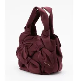 【新品・TOCCA 】ＲＵＦＦＬＥ　ＲＩＢＢＯＮ　ＢＡＧ　バッグ　ワイン色
