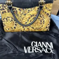 抹*)様 GIANNI VERSACE レオパード柄 ハンドバッグのサムネイル